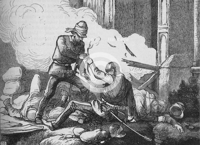 'Blowing Up The Cashmere Gate', c1880. Artist: T.S.S.