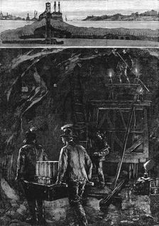 Blowing up Flood Rock, 1885, (1886). Creator: Anon