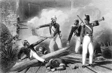 Blowing up of the Cashmere Gate, Delhi, Indian Mutiny, 1857