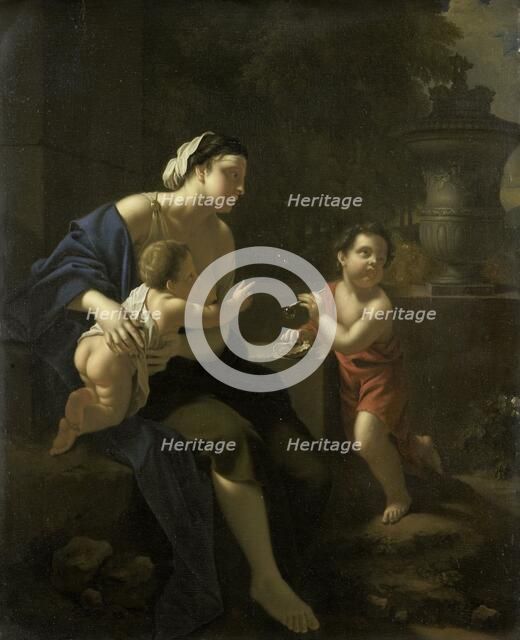 Blowing Bubbles, 1700-1722. Creator: Pieter van der Werff.