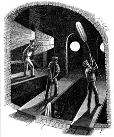 Blowing cylinder or sheet glass, c1860. Creator: Unknown