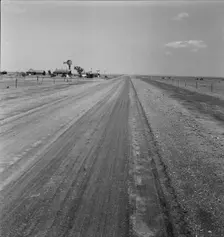 Blowing dust in the Oklahoma Panhandle, 1938. Creator: Dorothea Lange