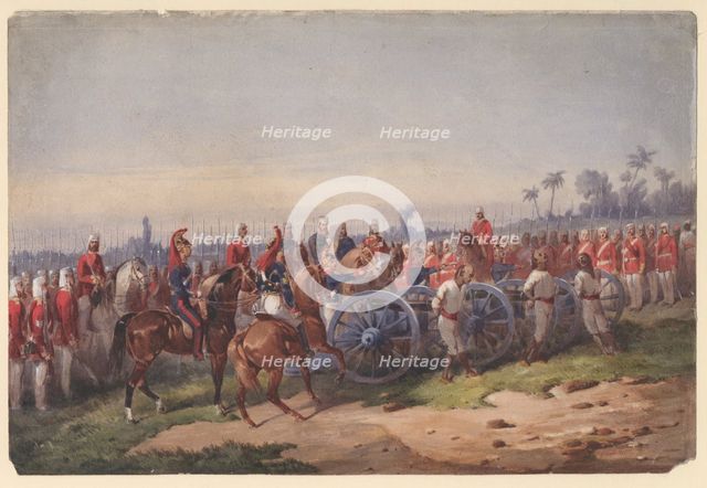 Blowing from a gun, 1858. Artist: Norie, Orlando (1832-1901)