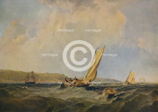 'Blowing Hard-Off Cowes', 1834. Artist: George Chambers.