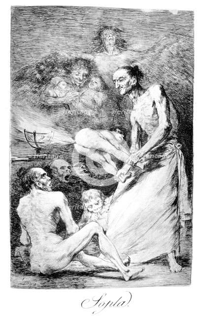 'Blow', 1799. Artist: Francisco Goya