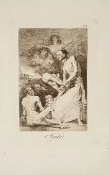 Blow (Sopla), 1799. Creator: Francisco Goya