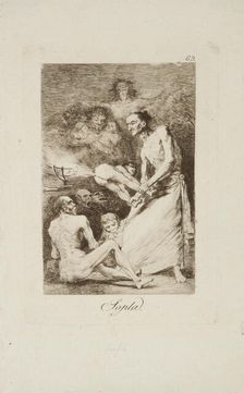 Blow (Sopla), 1799. Creator: Francisco Goya