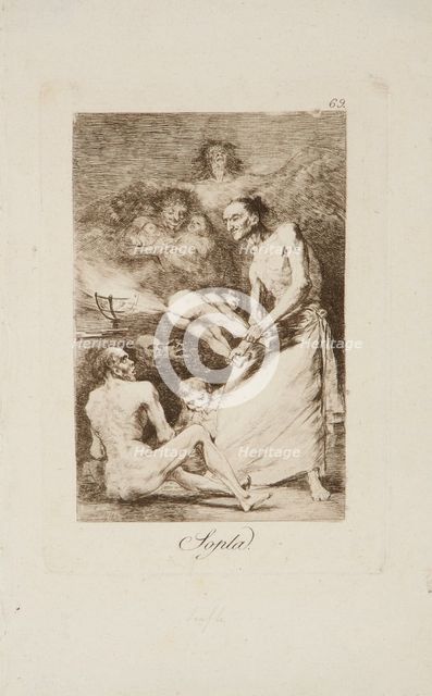 Blow (Sopla), 1799. Creator: Francisco Goya.
