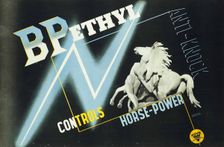 BP Ethyl Anti-knock Controls Horse-Power, 1933. Creator: McKnight Kauffer, Edward (1890-1954)