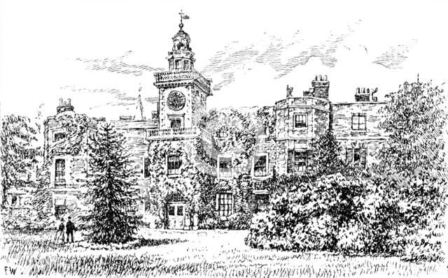 Bruce Castle, Tottenham, where Sir Rowland Hill established the school, 1890. Creator: Unknown.