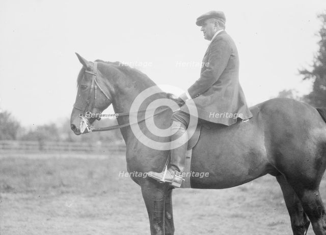 Bruce, J.M., Mr., on horseback, 1919 May 30. Creator: Arnold Genthe.
