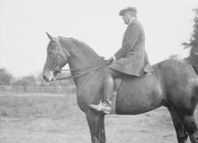 Bruce, J.M., Mr., on horseback, 1919 May 30. Creator: Arnold Genthe