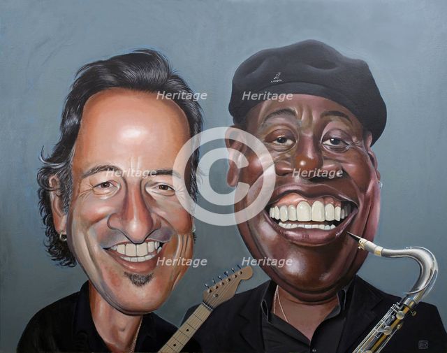 Bruce Springsteen and Clarence Clemons. Creator: Dan Springer.