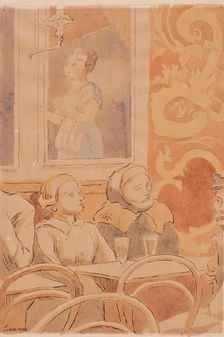 Bruges - Café Chantant, 1920. Creator: Thérèse Lessore