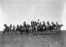 Brulé war party, c1907. Creator: Edward Sheriff Curtis