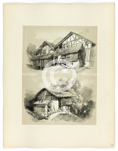 Brunnen, from Picturesque Selections, 1859. Creator: James Duffield Harding.
