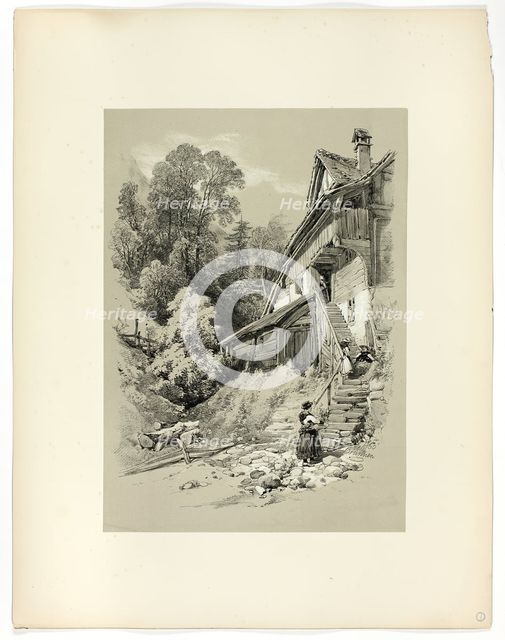 Brunnen, from Picturesque Selections, 1860. Creator: James Duffield Harding.