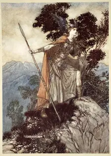 Brunnhilde 1910. Creator: Arthur Rackham