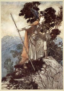 Brunnhilde 1910. Creator: Arthur Rackham