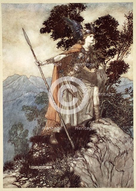 'Brunnhilde', 1910.  Creator: Arthur Rackham.