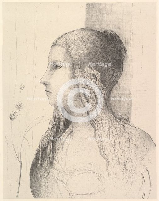 Brunnhilde (The Twilight of the Gods), 1894. Creator: Odilon Redon.