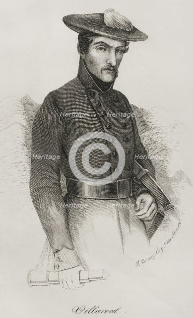Bruno de Villarreal (1799-1861), Officer of the Carlist army during the First Carlist War, 1842. Creator: Jose Gomez.