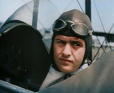 Bruno Mussolini, Son of Italian Leader Benito Mussolini, in Flying Cap Sitting in the..., 1937. Creator: British Pathe Ltd