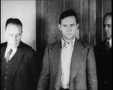 Bruno Richard Hauptmann Being Presented To the Press by the New York Police Department, 1930s. Creator: British Pathe Ltd