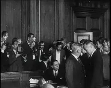 Bruno Richard Hauptmann Entering a Court Room for a Bail Hearing in Connection With the..., 1930s. Creator: British Pathe Ltd