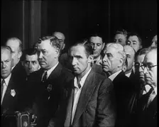 Bruno Richard Hauptmann Entering a Court Room for a Bail Hearing in Connection With the..., 1930s. Creator: British Pathe Ltd