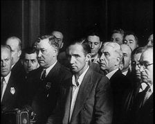 Bruno Richard Hauptmann Entering a Court Room for a Bail Hearing in Connection With the..., 1930s. Creator: British Pathe Ltd