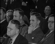 Bruno Richard Hauptmann in a Courtroom During His Trial in the Lindbergh's Kidnapping Case, 1930s. Creator: British Pathe Ltd