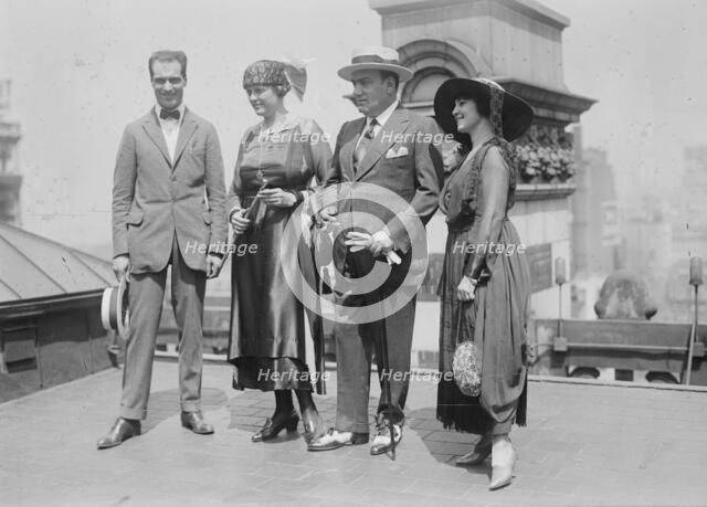 Bruno Zirato, Caruso & wife, Mrs. J. S. Keith, between c1915 and c1920. Creator: Bain News Service.