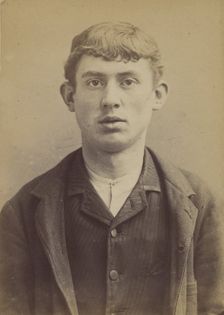 Brunet. Felix. 21 ans, né le 21/2/73 à Paris XVe. Peintre en voiture. Anarchiste. 7/7/94., 1894. Creator: Alphonse Bertillon