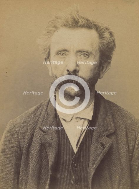 Brunel. Alexandre. 50 ans, né le 25/12/43 à Renaix (Belgique). Menuisier. Anarchiste. 3/7/..., 1894. Creator: Alphonse Bertillon.