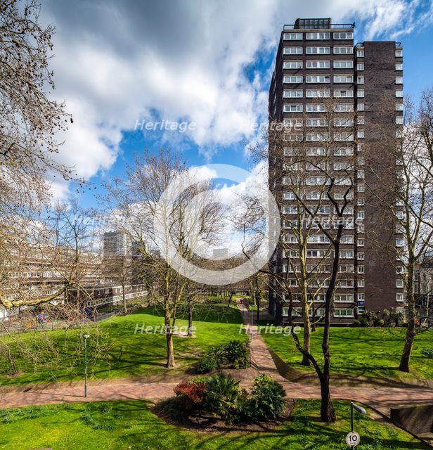Brunel Estate, Westbourne Park Road, Paddington, City of Westminster, London, 2019. Creator: Chris Redgrave.