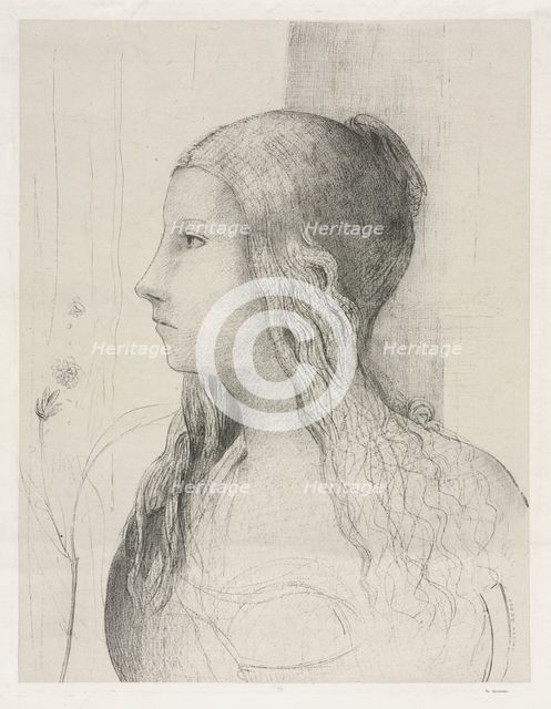 Brünhilde in Twilight of the Gods, 1894. Creator: Odilon Redon (French, 1840-1916).