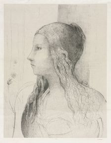 Brünhilde in Twilight of the Gods, 1894. Creator: Odilon Redon (French, 1840-1916)