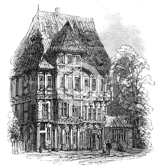Brunswick:old houses near the cathedral, 1864. Creator: Unknown.