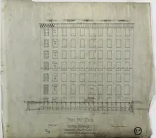 Brunswick Balke and Collender Company Factory Building, Chicago, Illinois, Elevation, 1891. Creator: Adler & Sullivan