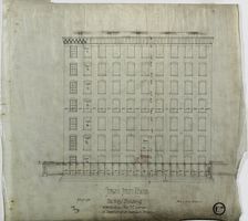 Brunswick Balke and Collender Company Factory Building, Chicago, Illinois, Elevation, 1891. Creator: Adler & Sullivan