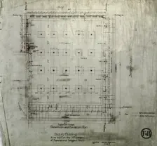 Brunswick Balke Collender Company Factory Building, Chicago, Illinois, Foundation Plan..., 1891. Creator: Adler & Sullivan