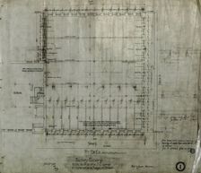 Brunswick Balke Collender Company Factory Building, Chicago, Illinois, First Floor Plan, 1891. Creator: Adler & Sullivan