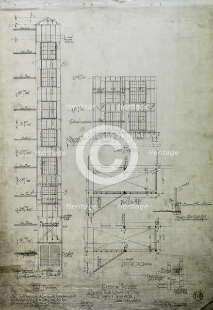 Brunswick Balke Collender Company Factory Building, Chicago, Illinois, Multiple Views, 1891. Creator: Adler & Sullivan.