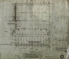 Brunswick Balke Collender Company Factory Building, Chicago, Illinois, First Floor Plan, 1891. Creator: Adler & Sullivan