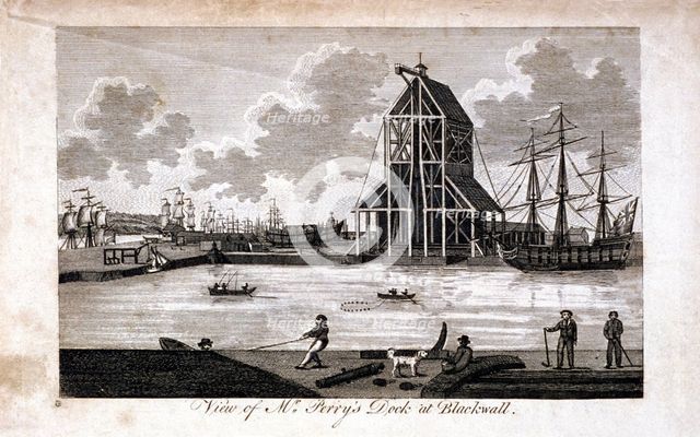 Brunswick Dock, Blackwall, Poplar, London, c1800. Artist: Anon