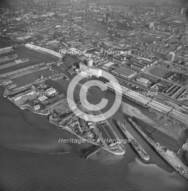 Brunswick Dock, Liverpool, Merseyside, 1980. Artist: Aerofilms.