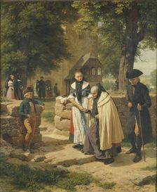 Brunswick Peasants Going to a Church, 1855. Creator: Meyerheim, Friedrich Eduard (1808-1879)