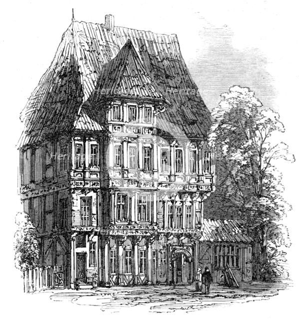 Brunswick:old houses near the cathedral, 1864. Creator: Unknown.