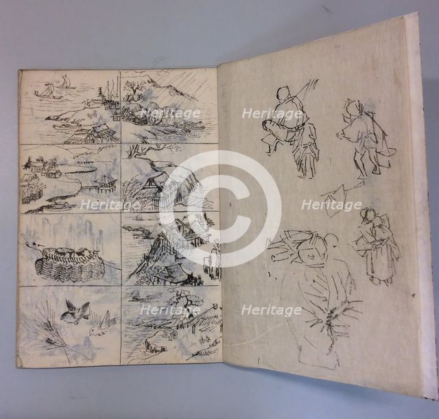 Brush and Ink Drawings after Life and Paintings, 1895 (?). Creator: Unknown.